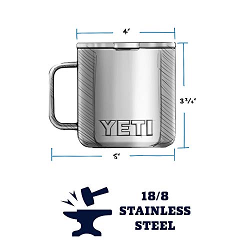 YETI Rambler 14 oz Mug, Vacuum Insulated, Stainless Steel with