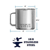 YETI Rambler 14 oz Mug, Vacuum Insulated, Stainless Steel with MagSlider Lid, Black - backpacks4less.com