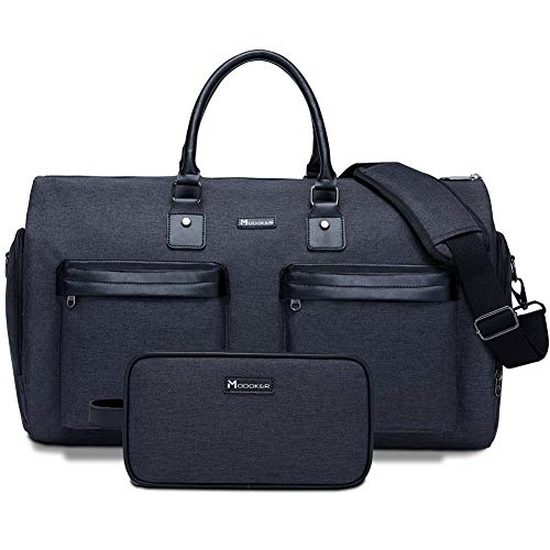 seyfocnia Convertible Travel Garment Bag,Carry on Garment Duffel Bag for  Men Women - 2 in 1 Hanging Suitcase Suit Business Travel Bag