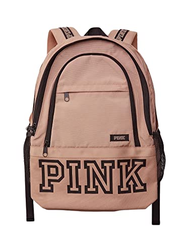 Victoria's Secret Pink Collegiate Backpack Color Sand/Mocha New - backpacks4less.com