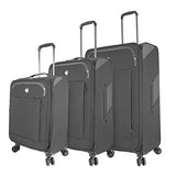 Mia Toro Italy Marano Softside Spinner Luggage 3pc Set, Gray, One Size