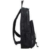 Eastsport Heavy Duty, Mesh, See-Through, Semi-Transparent Backpack with Bungee and Comfortable Padded Straps - Black - backpacks4less.com