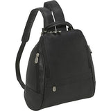 Le Donne U Zip Mid Size Woman's Backpack, Black