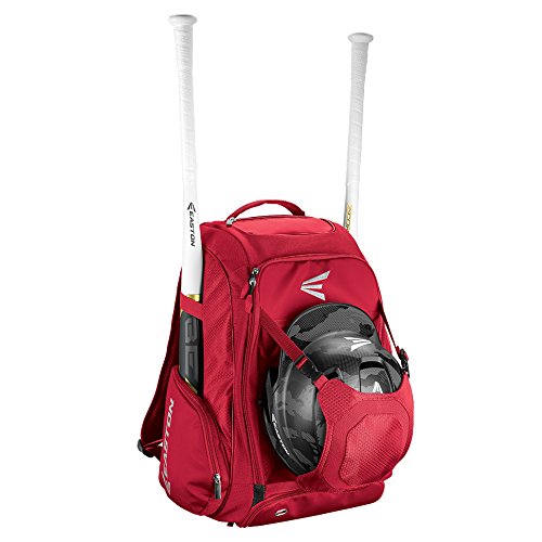 EASTON WALK-OFF IV Bat & Equipment Backpack Bag | Baseball Softball | 2020 | Red | 2 Bat Sleeves | Vented Shoe Pocket | External Helmet Holder | 2 Side Pockets | Valuables Pocket | Fence Hook - backpacks4less.com