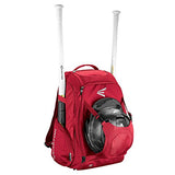 EASTON WALK-OFF IV Bat & Equipment Backpack Bag | Baseball Softball | 2020 | Red | 2 Bat Sleeves | Vented Shoe Pocket | External Helmet Holder | 2 Side Pockets | Valuables Pocket | Fence Hook