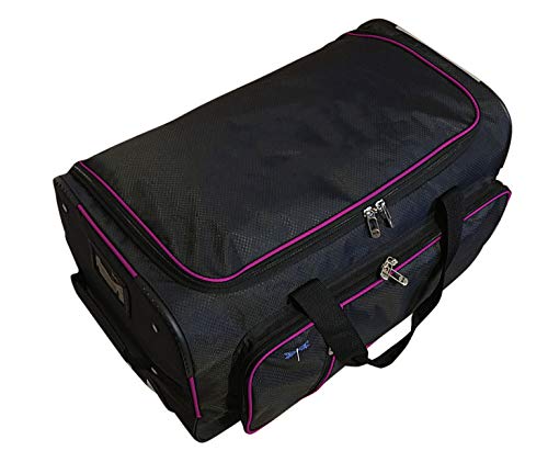 Travolution 23 Inch Garment Rack Duffel with Wheels, Black/Pink - backpacks4less.com