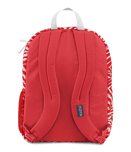 jansport backpack red with white hearts JanSport Unisex Big Student Coral Peaches Wild Heart One Size