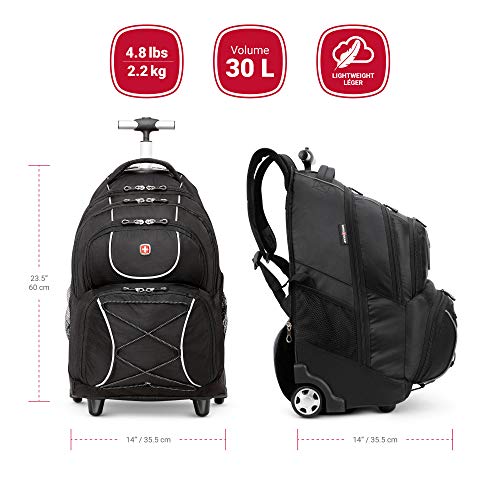 15.6 swiss made laptop backpack Swiss Gear 15.6" Rolling Computer Backpack (SWA0961)