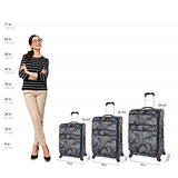 LUCAS Designer Luggage Collection - 3 Piece Softside Expandable Ultra Lightweight Spinner Suitcase Set - Travel Set includes 20 Inch Carry On, 24 Inch & 28 Inch Checked Suitcases (Diva)