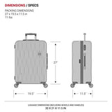 SwissGear 7272 Energie Expandable Hard-Sided Luggage With Spinner Wheels & TSA Lock, Gunmetal/Champagne, 27” - backpacks4less.com