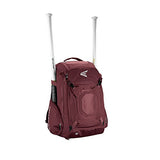 EASTON WALK-OFF IV Bat & Equipment Backpack Bag | Baseball Softball | 2020 | Maroon | 2 Bat Sleeves | Vented Shoe Pocket | External Helmet Holder | 2 Side Pockets | Valuables Pocket | Fence Hook - backpacks4less.com