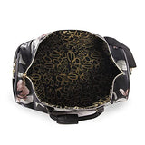 BEBE Women's Whitney Duffel Bag, Black Floral