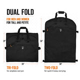 SAY HO UM Trifold 66 Inch Women Travel Garment Bag With 7 pockets | Extra Long Wedding Dress, Formal, Evening, Ball Gown | Hanging, Breathable, Foldable | Full Length Traveling Carry On for Clothes - backpacks4less.com