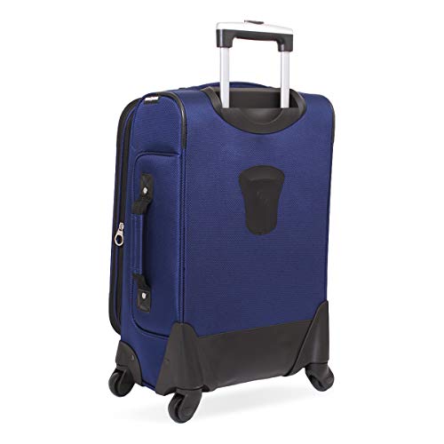 SwissGear Sion Softside Expandable Roller Luggage, Blue, Carry-On