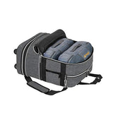 Biaggi Zipsak Boost! Foldable Underseat Carry-On Expands to Full Size Carry-On - Custom Sized Packing Cube Included (Grey)