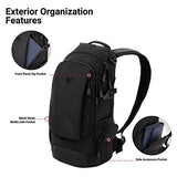 SWISSGEAR Compact Organizer Backpack | Narrow Profile Daypack| Men's and Women's - Black - backpacks4less.com
