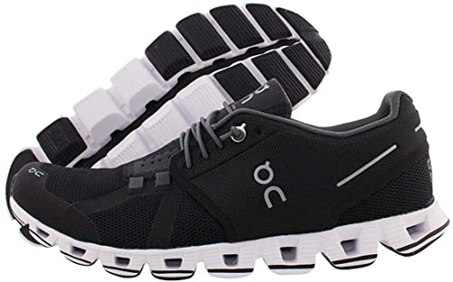 ON Women's Cloud Sneakers, Black/White, 8.5 Medium US - backpacks4less.com