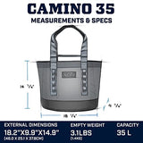 YETI Camino 35 Carryall with Internal Dividers, All-Purpose Utility, Boat and Beach Tote Bag, Durable, Waterproof, Navy - backpacks4less.com