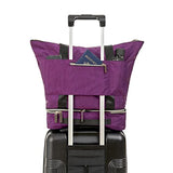 Biaggi CARRY CUBE TOTE - Versatile Travel Tote with Detachable Zipcube and Trolley Sleeve - Your Ultimate Travel Companion (Purple)