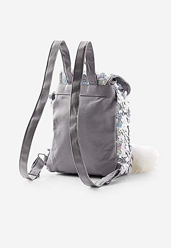 GM LIKKIE Glitter Fashion Backpack, Sequin Small Backpack, Mini Backpack  for Women (Silver)