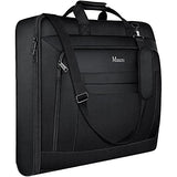 Garment Bags for Travel, Large Suit Travel Bag for Men Women with Shoulder Strap, Mancro Foldable Carry On Garment Bag Gifts for Business Trip - 2 in 1 Hanging Suitcase Luggage Bags for Travel, Black - backpacks4less.com