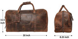 Handmade Leather Carry On Bag - Airplane Underseat Travel Duffel Bags By Rustic Town (Mulberry) - backpacks4less.com