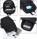 SEAFEW Black Small Sling Crossbody Backpack Shoulder Bag for Men Women wiht Wallet,, Lightweight One Strap Backpack Sling Anti-Theft Chest Bag Backpack for Hiking Walking Biking Travel Cycling - backpacks4less.com