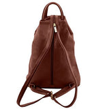 Tuscany Leather Shanghai Leather backpack Brown - backpacks4less.com