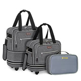 Biaggi Zipsak Boost! Foldable Underseat Carry-On Expands to Full Size Carry-On - Custom Sized Packing Cube Included (Grey)