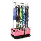 Travolution® – Newly Designed Garment Rack 28 inch Duffel with Wheels, Collapsible Lightweight Drop-Bottom Dance Costume Travel Luggage, Pink/Black… - backpacks4less.com