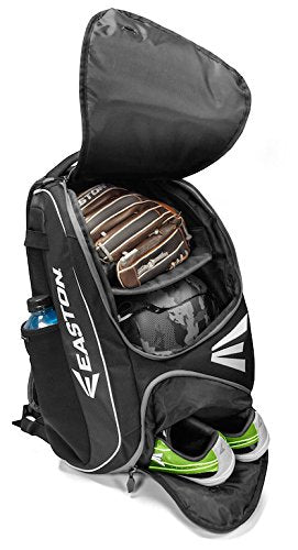 EASTON E210BP Bat & Equipment Backpack Bag | Baseball Softball | 2020 | White | 2 Bat Sleeves | Smart Gear Storage Shelf | Vented Shoe Pocket | Valuables Pocket | Fence Hook - backpacks4less.com