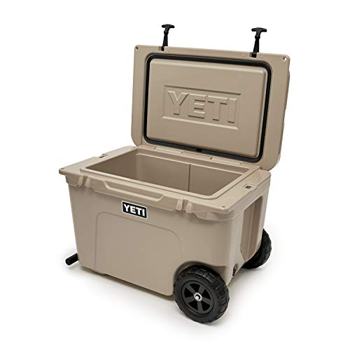 YETI Tundra Haul Portable Wheeled Cooler, Tan–