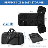 Garment Duffle Bags for Travel, Bukere Convertible Carry on Garment Duffel Bag for Men Women, Shoe Compartment, 2 in 1 Hanging Dress Suitcase Suit Travel Bags - backpacks4less.com