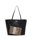 Anne Klein Large AK Turn Lock Tote, Black