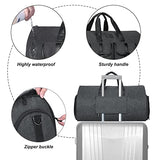 Carry-on Garment Bag Large Duffel Bag Suit Travel Bag Weekend Bag Flight Bag with Shoe Pouch for Men Women (Black) - backpacks4less.com