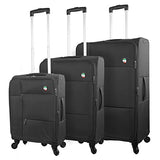 Mia Toro Italy Adige Softside Spinner Luggage 3pc Set, Black, One Size