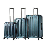 Mia Toro Italy Lustro Luggage 3 Piece Set, Blue, One Size