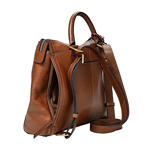 Banuce Fashion Italian Leather Convertible Backpack Purse for Women Small  Shoulder Bag for 9.7 Inch iPad Daypack Brown