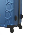 Mia Toro Italy Molded Art Hive Hard Side Spinner Luggage 3 Piece Set, Blue, One Size