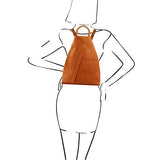 Tuscany Leather Shanghai Leather backpack Cognac - backpacks4less.com