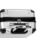 SwissGear 7782 Hardside Expandable Luggage with Spinner Wheels, Silver, Checked-Medium 24-Inch - backpacks4less.com