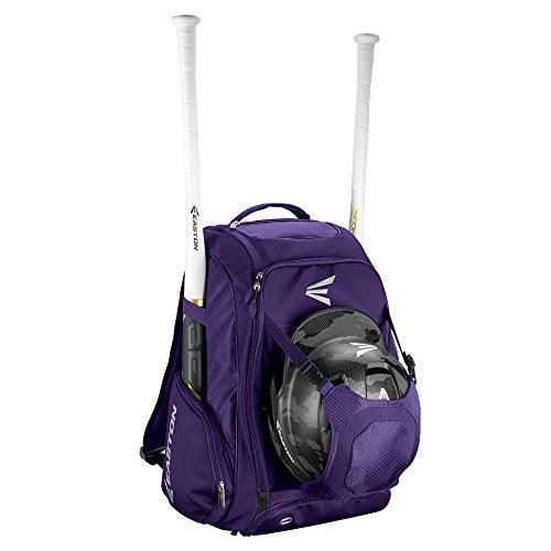 EASTON WALK-OFF IV Bat & Equipment Backpack Bag | Baseball Softball | 2020 | Purple | 2 Bat Sleeves | Vented Shoe Pocket | External Helmet Holder | 2 Side Pockets | Valuables Pocket | Fence Hook - backpacks4less.com