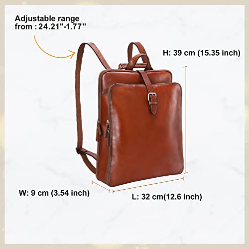 backpack laptop bag women& 39 Banuce Full Grain Italian Leather Convertible Backpack Purse for Women Travel Laptop Backpack with luggage strap