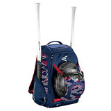 EASTON WALK-OFF IV Bat & Equipment Backpack Bag | Baseball Softball | 2020 | Stars & Stripes | 2 Bat Sleeves | Vented Shoe Pocket | External Helmet Holder | 2 Side Pockets | Valuables Pocket | Hook - backpacks4less.com