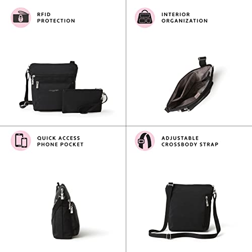 Baggallini womens Pocket With Rfid Crossbody Bags, Black/Sand, One Size US - backpacks4less.com