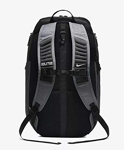 Nike Hoops Elite Pro Backpack DARK GREY/BLACK/MTLC COOL GREY - backpacks4less.com