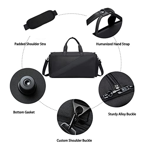 Garment Duffle Bags for Travel,Moulyan Convertible Carry On Garment Bag with Shoe Compartment,3 in 1 Waterproof Travel Suit Bag with Shoulder Strap