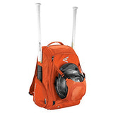 EASTON WALK-OFF IV Bat & Equipment Backpack Bag | Baseball Softball | 2020 | Orange | 2 Bat Sleeves | Vented Shoe Pocket | External Helmet Holder | 2 Side Pockets | Valuables Pocket | Fence Hook