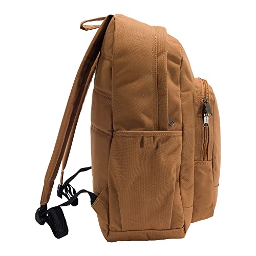 Carhartt 25L Classic Backpack, Durable Water-Resistant Pack with Laptop Sleeve, Brown, One Size - backpacks4less.com