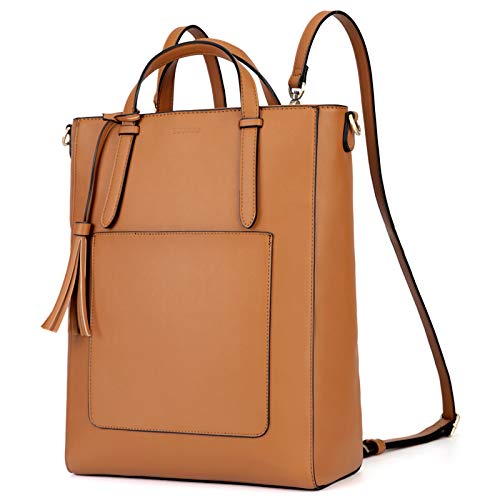 Brown Convertible Backpack Purse Convertible Tote Bag Women 